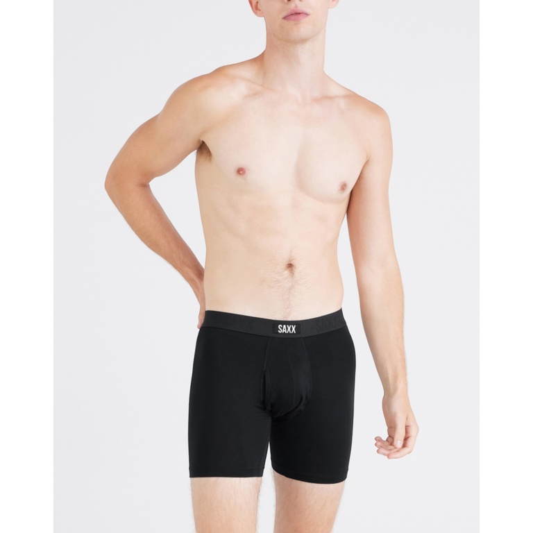 SAXX Boxershorts Vibe Xtra Soft Comfort Boxer Brief Fly schwarz Herren - 1 Stück